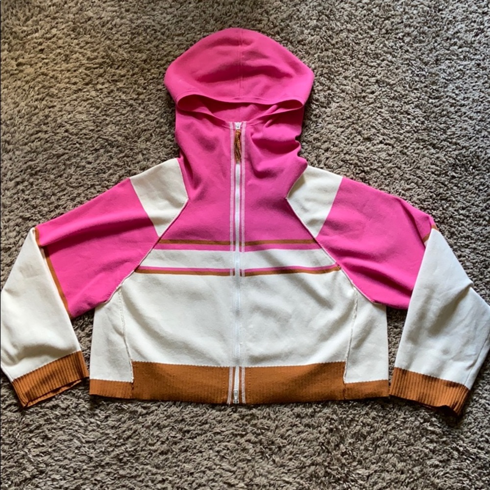 Free people crop oversized hoodie